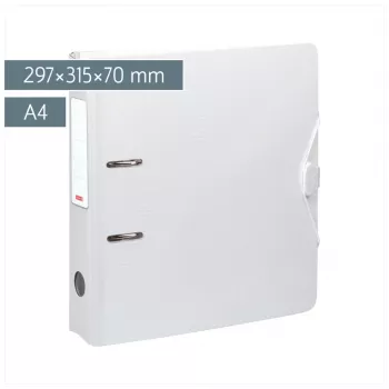BRUNNEN WAVE Lever Arch File White Plastic 7,0 cm DIN A4