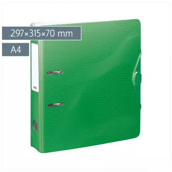 BRUNNEN WAVE Lever Arch File Green Plastic 7,0 cm DIN A4