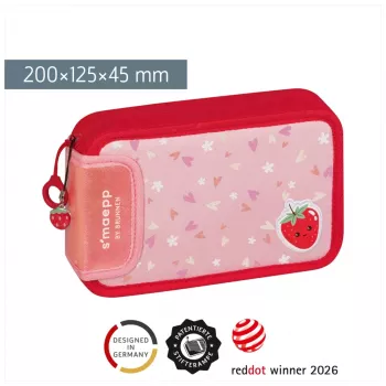 BRUNNEN Pripildytas penalas s'maepp Fruity Love Pink/Raudonas 16 dalių, 20,0 x 4,5 cm (1049120522)