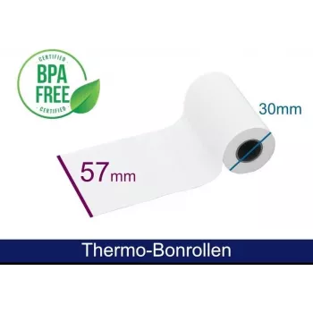 ARTDEV Thermal Roll - 57x30x12 mm B/D max./K su tiesioginio debeto tekstu Baltas 9m
