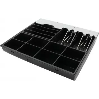 ARTDEV Cash Tray Insert for AC-4100 Cash Drawer, 8 Coin Compartments, 6 Banknote Compartments, Black