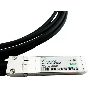 BlueLAN Hirschmann 942 280-004 Compatible Direct Attach Cable (DAC) - Passive 10 Gigabit Twinaxial Copper SFP+ to SFP+ 1m