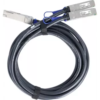 BlueOptics M-Series R8M57-63001 Compatible BlueLAN QSFP56 to 2x QSFP56 Passive Direct Attach Breakout Cable, 2m, AWG26