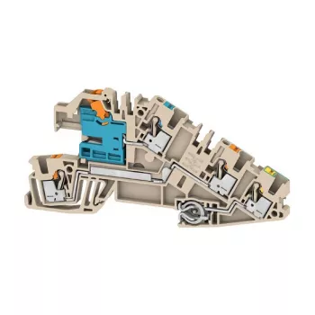 Weidmüller AITB 2.5 BB NDT-L-PE montažinis gnybtų blokas, 3 lygiai, varžtinis sujungimas, 2,5 mm², smėlio spalvos, 2668950000