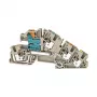 Weidmüller AITB 4 BB NDT-L-PE montažinis gnybtų blokas, PUSH IN, 4 mm², pilka