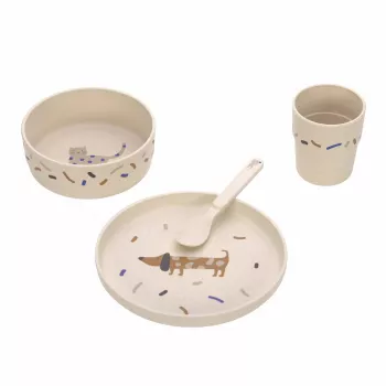 Lassig Little Mateys 5 dalių pietų rinkinys Royal Blue – lėkštė, dubuo, puodelis, šaukštas, šakutė