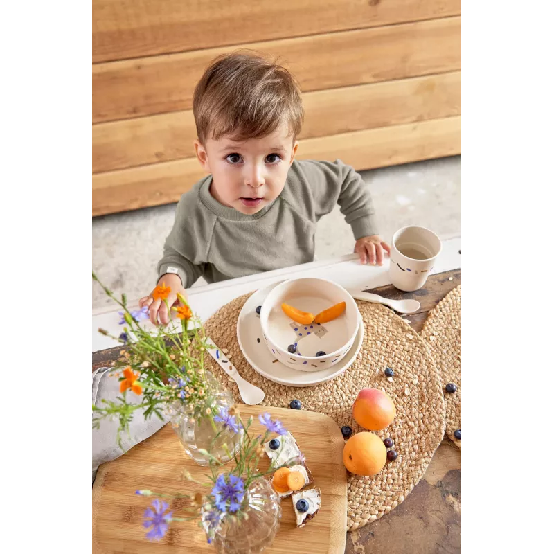 Lassig Little Mateys 5 dalių pietų rinkinys Royal Blue – lėkštė, dubuo, puodelis, šaukštas, šakutė