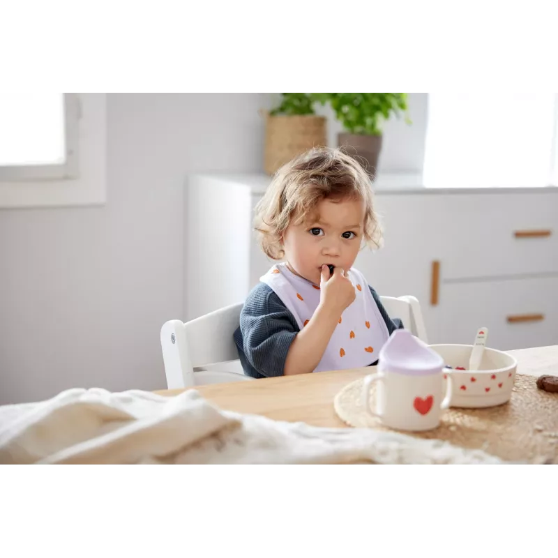 Lassig Happy Rascals Heart Lavender 5 dalių vaikiškas indų rinkinys