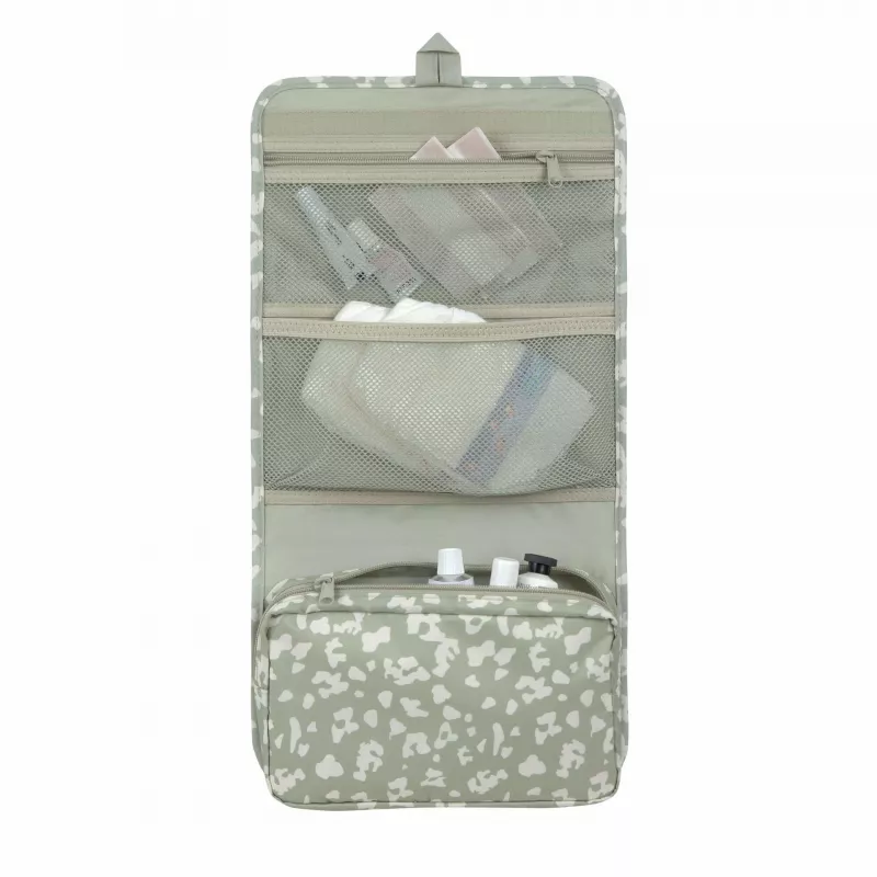 Lässig Green Label vystymo krepšelis XL, Leo, 1,9 l, 26 x 4,5 x 19 cm, su vandeniui atspariu vystymo kilimėliu, perdirbtas poliesteris, Light Khaki