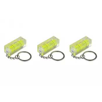 Kabelmeister Mini Spirit Level su raktų pakabuko žiedu - 3 vienetų rinkinys