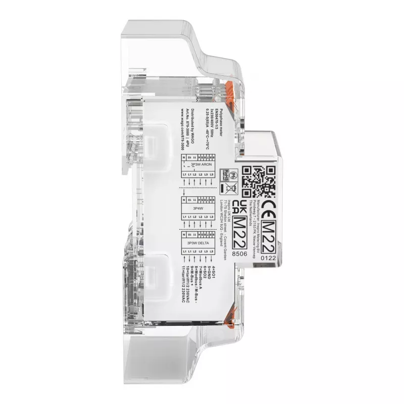 WAGO 879-3000 4PU Trifazis energijos skaitiklis, skaitmeninis, 65 A, MID sertifikuotas, 1 vnt.