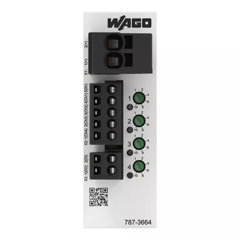 WAGO 787-3664 4 kanalų elektroninis automatinis jungiklis 24 V DC