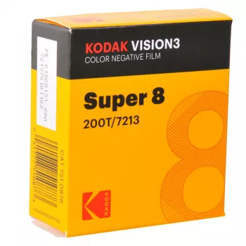 Kodak S8 Vision3 200T Color Negative Super 8 Film Cartridge (50 ft) - Tungsten 200 ISO - 7510878