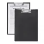 FolderSys A4 Clipboard Black Hardboard with Metal Clip