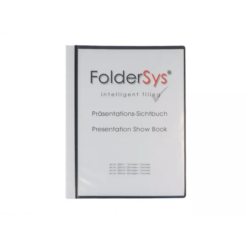 FolderSys Display Book A4 Black with 10 Sleeves