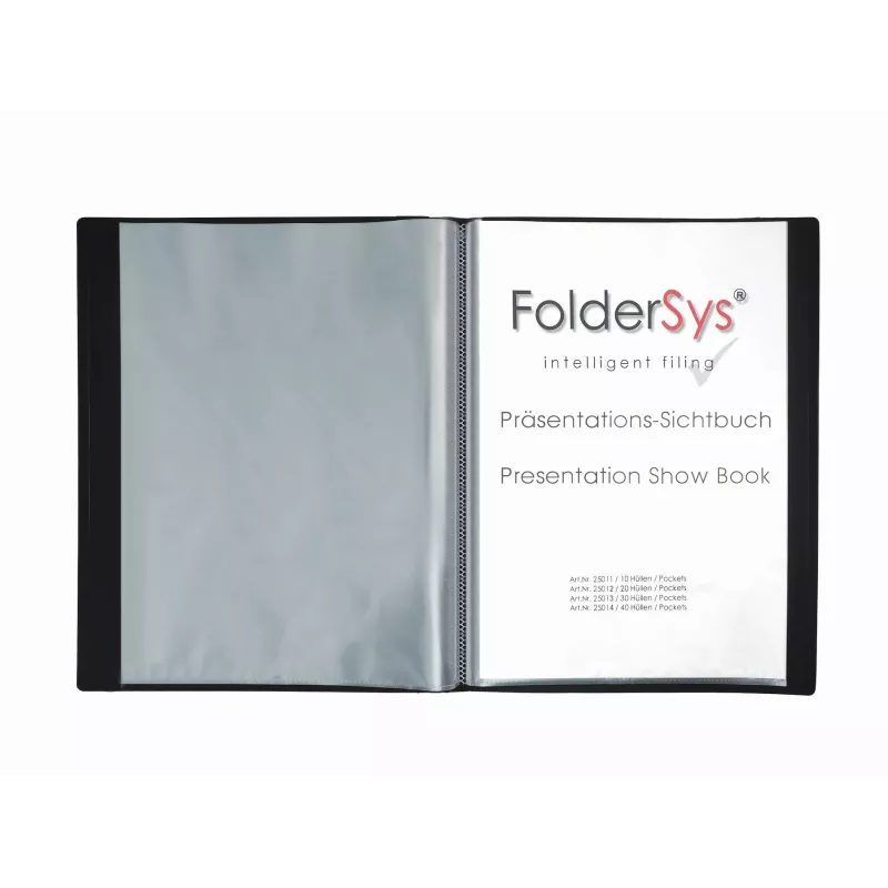 FolderSys Display Book A4 Black with 10 Sleeves