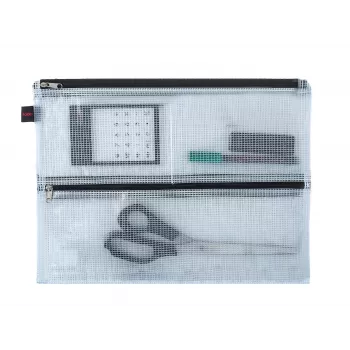 FolderSys A4 Zipper Pouch Document Bag Transparent