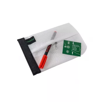 FolderSys SnapBag DIN A6 Skaidrus Perregimas Dokumentų Vokas be PVC su Juoda Siūle