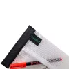 FolderSys SnapBag DIN A6 Skaidrus Perregimas Dokumentų Vokas be PVC su Juoda Siūle
