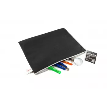 FolderSys A4 Zipper Bag Black Opaque Non-Woven PP 270 x 350 mm
