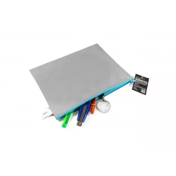 FolderSys A4 Užtrauktukinis Dėklas Pilkas Neskaidrus Neaustinis PP 270 x 350 mm