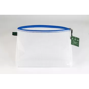 Foldersys Document Zipper Bag A4 Transparent/Blue 0,28 mm 1 pc