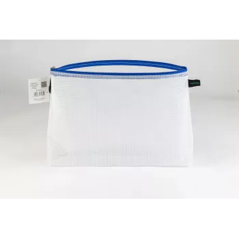 Foldersys Document Zipper Bag A4 Transparent/Blue 0,28 mm 1 pc