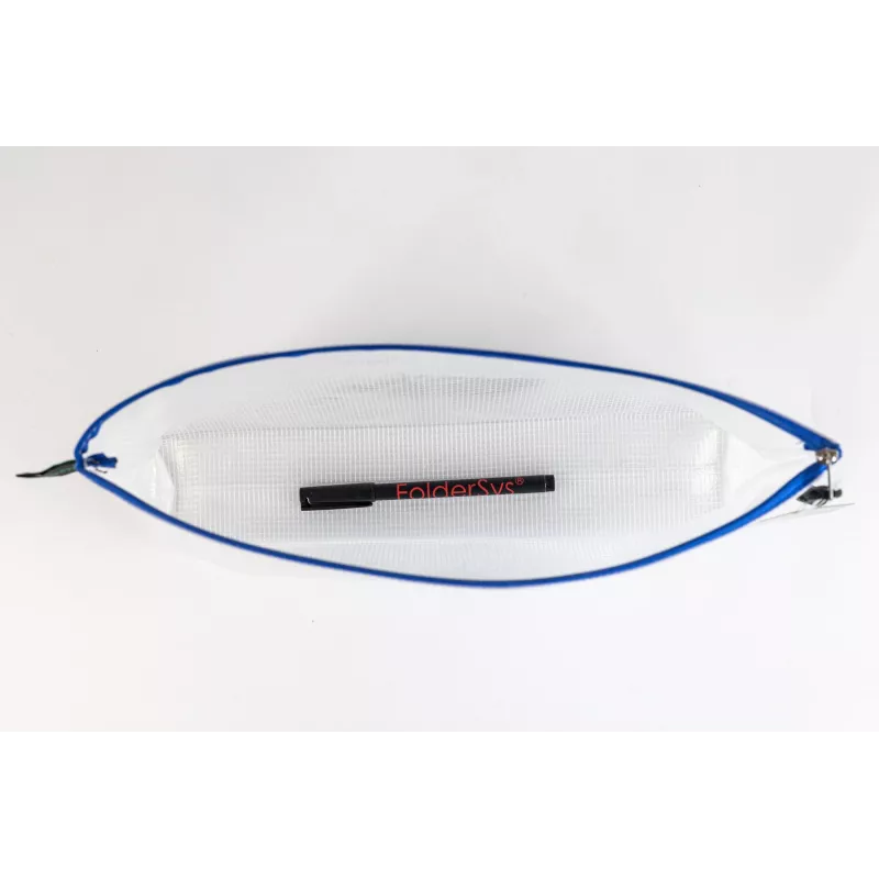 Foldersys Document Zipper Bag A4 Transparent/Blue 0,28 mm 1 pc
