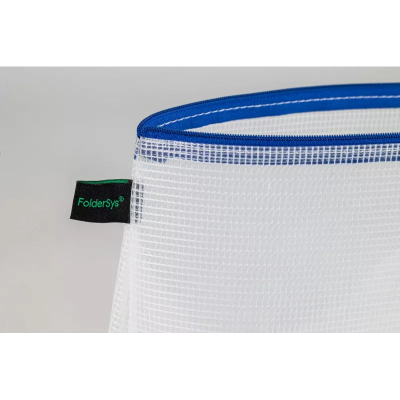 Foldersys Document Zipper Bag A4 Transparent/Blue 0,28 mm 1 pc