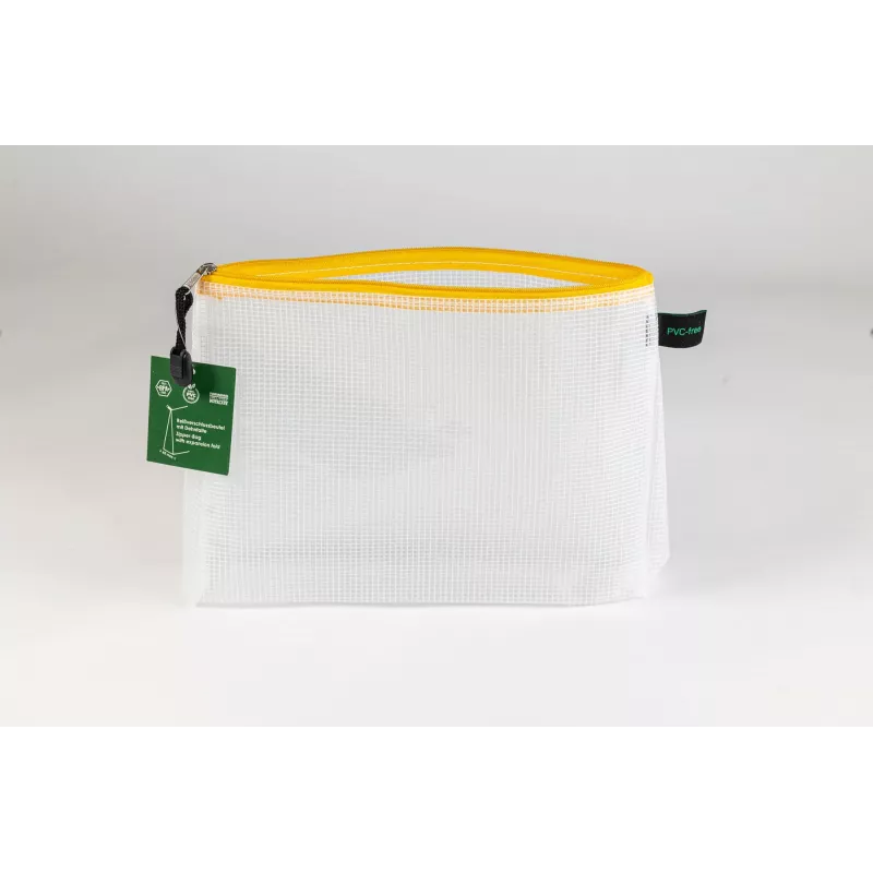 FolderSys dokumentų maišelis su užtrauktuku A5 permatomas/geltonas 0,28 mm, 1 vnt.