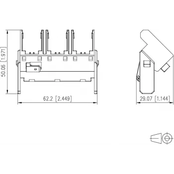 METZ CONNECT BTR E-DAT subway 3 Port Module Frame - Rėmelis 3 moduliams