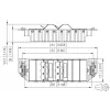 MetzConnect E-DAT subway 6x8(8) GB3 Tuščias Duomenų Sujungimo Įrenginys - Cat6 - 6x RJ45 - Perlų Baltumo - Be Modulių (1309360601-E)