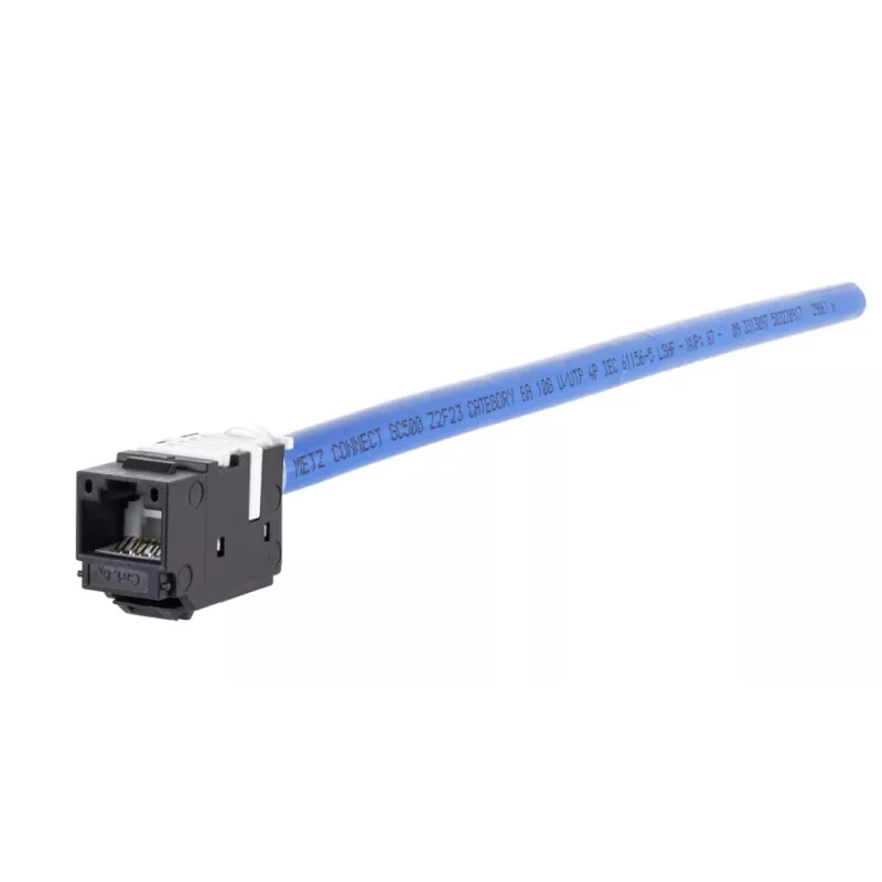 METZ CONNECT 130A10-29-I-B1 Flat Black RJ45 Female Cat6A Shielded Keystone Module