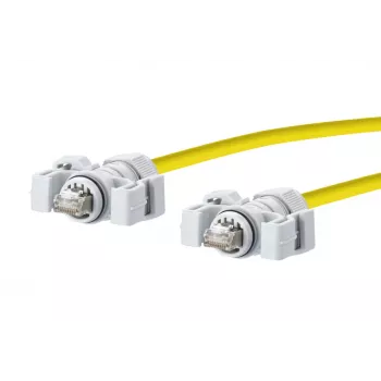 METZ CONNECT E-DAT Industry Patch Cable V6 IP67 Cat6 SF/UTP 15m Geltona