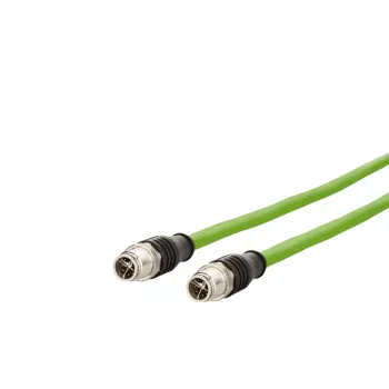 METZ CONNECT M12 pramoninis Ethernet jungiamasis kabelis, Cat.6A, 10 m, žalias