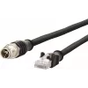METZ CONNECT M12 jungiamasis kabelis juodas 4 kontaktų X-koduotas 2m - Tinklo - 2 m
