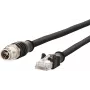 METZ CONNECT M12 jungiamasis kabelis juodas 4 kontaktų X-koduotas 2m - Tinklo - 2 m