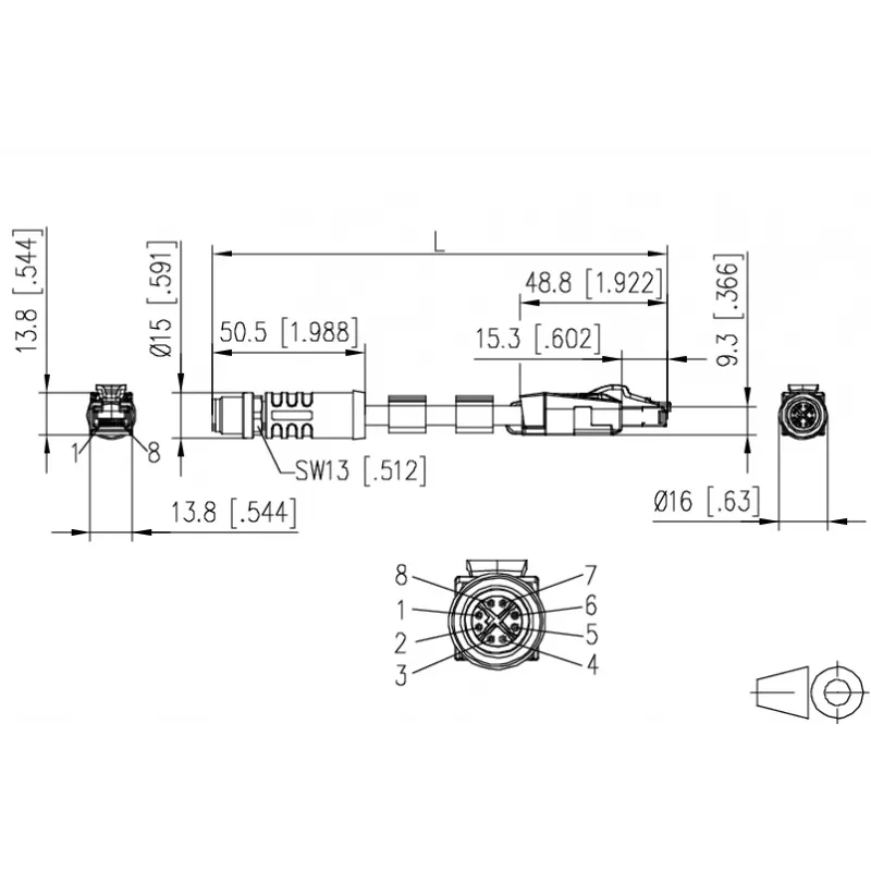 METZ CONNECT pramoninis Ethernet kabelis M12 X-coded CAT 6a SF/UTP 10 m žalias PUR apvalkalas, tinkamas kabelinėms grandinėms (142M6X18100)