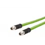 METZ CONNECT pramoninis Ethernet kabelis M12 – M12 8 kontaktų X-koduotas CAT 6a S/FTP 10 m žalias atsparus sukimui be halogenų