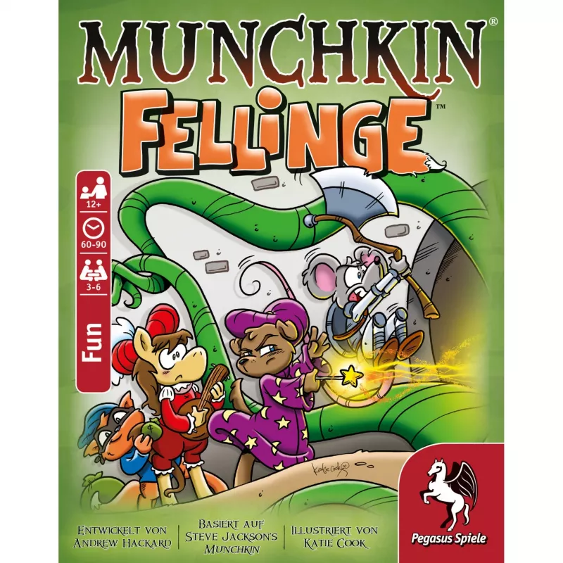 Pegasus Spiele Munchkin Fellinge (Demented Dungeons) Papildymo Kortų Žaidimas