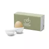 FIFTYEIGHT PRODUCTS Egg Cup Set No. 3 - Happy & Grumpy White