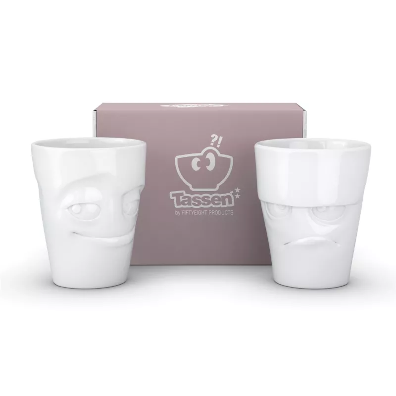 FIFTYEIGHT PRODUCTS 350ml Puodelis - Grumpy & Mischievous Baltas