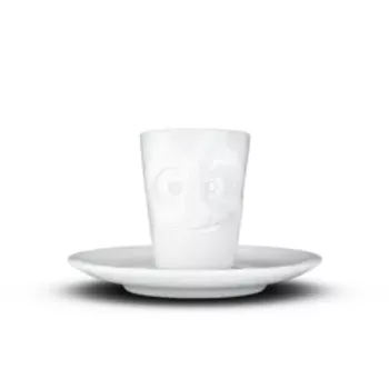 FIFTYEIGHT PRODUCTS Espresso puodelis su rankena 80ml - Lecker White
