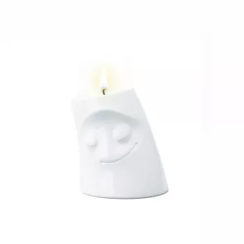 FIFTYEIGHT PRODUCTS Candle Snuggle CUDDLY Small Candle Holder White