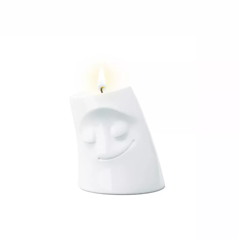 FIFTYEIGHT PRODUCTS Candle Snuggle CUDDLY Small Candle Holder White
