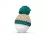 FIFTYEIGHT PRODUCTS Egg Cup Beanie Ivory/Emerald