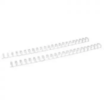 LMG Signaltechnologie 100 Twin Loop Wire Binding Spine White 6,4 mm for 30 Sheets