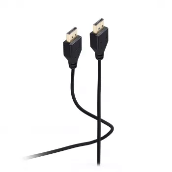 SHIVERPEAKS Flexline DisplayPort 1.2 laidas, vyriškas į vyrišką, UHD 4K, itin plonas, juodas, 0,5 m