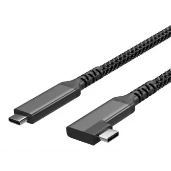 S CONN S/CONN maximum connectivity USB-C Charging Cable USB-C to USB-C 3.2 100W PD Textile 90° - Laidas - Skaitmeniniai/Duomenys