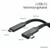 S CONN S/CONN maximum connectivity USB-C Charging Cable USB-C to USB-C 3.2 100W PD Textile 90° - Laidas - Skaitmeniniai/Duomenys